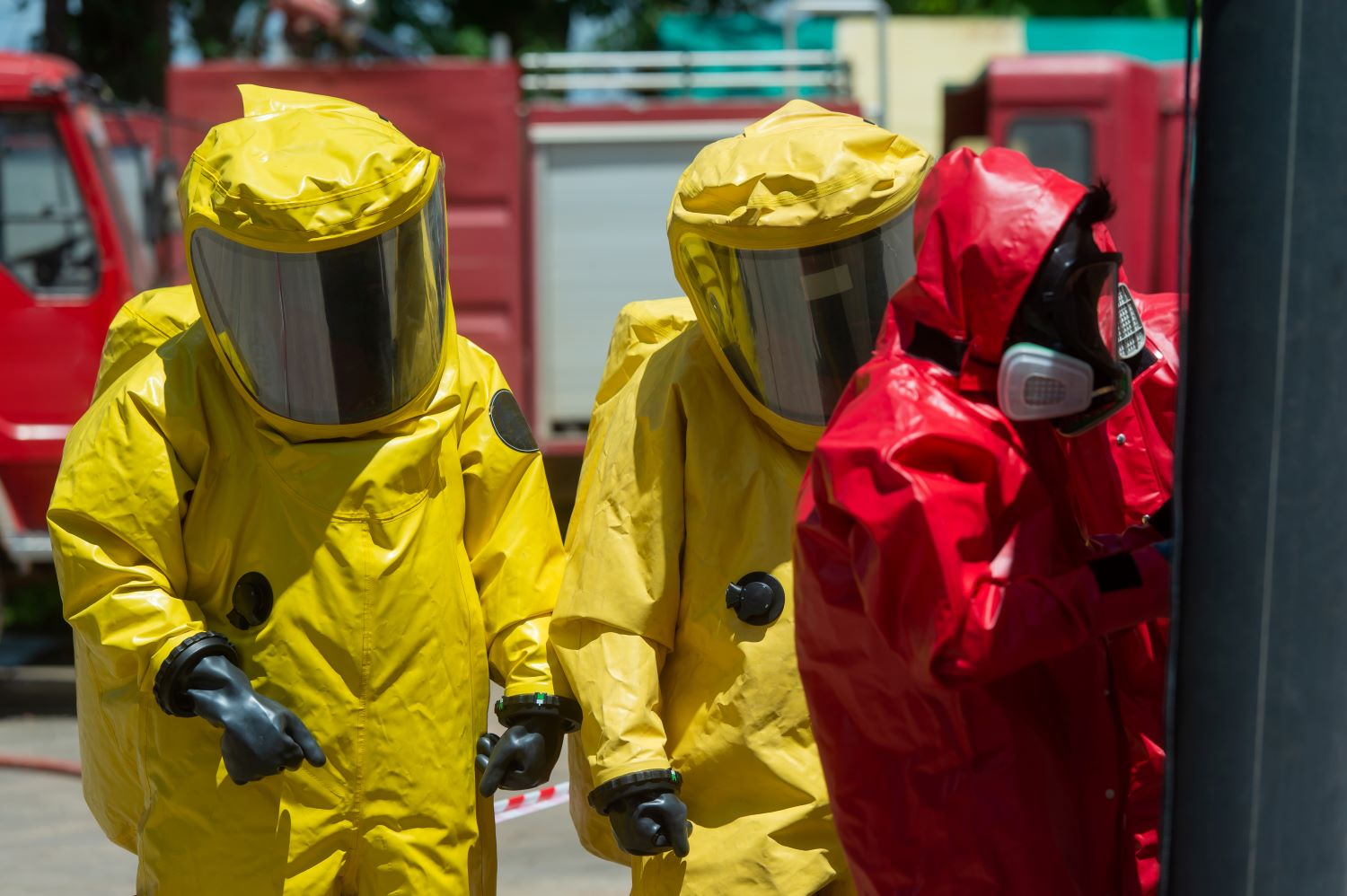 People in hazmat suits