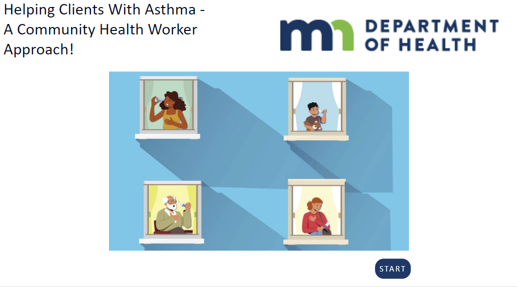 screenshot from online training: Asthma care