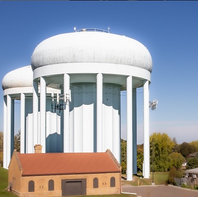 two water towers
