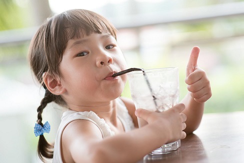 Picture of girl drinking water