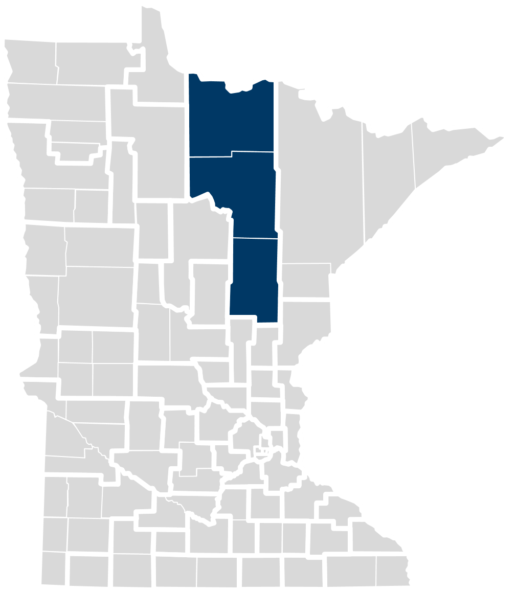 Map of this community health board's location in Minnesota