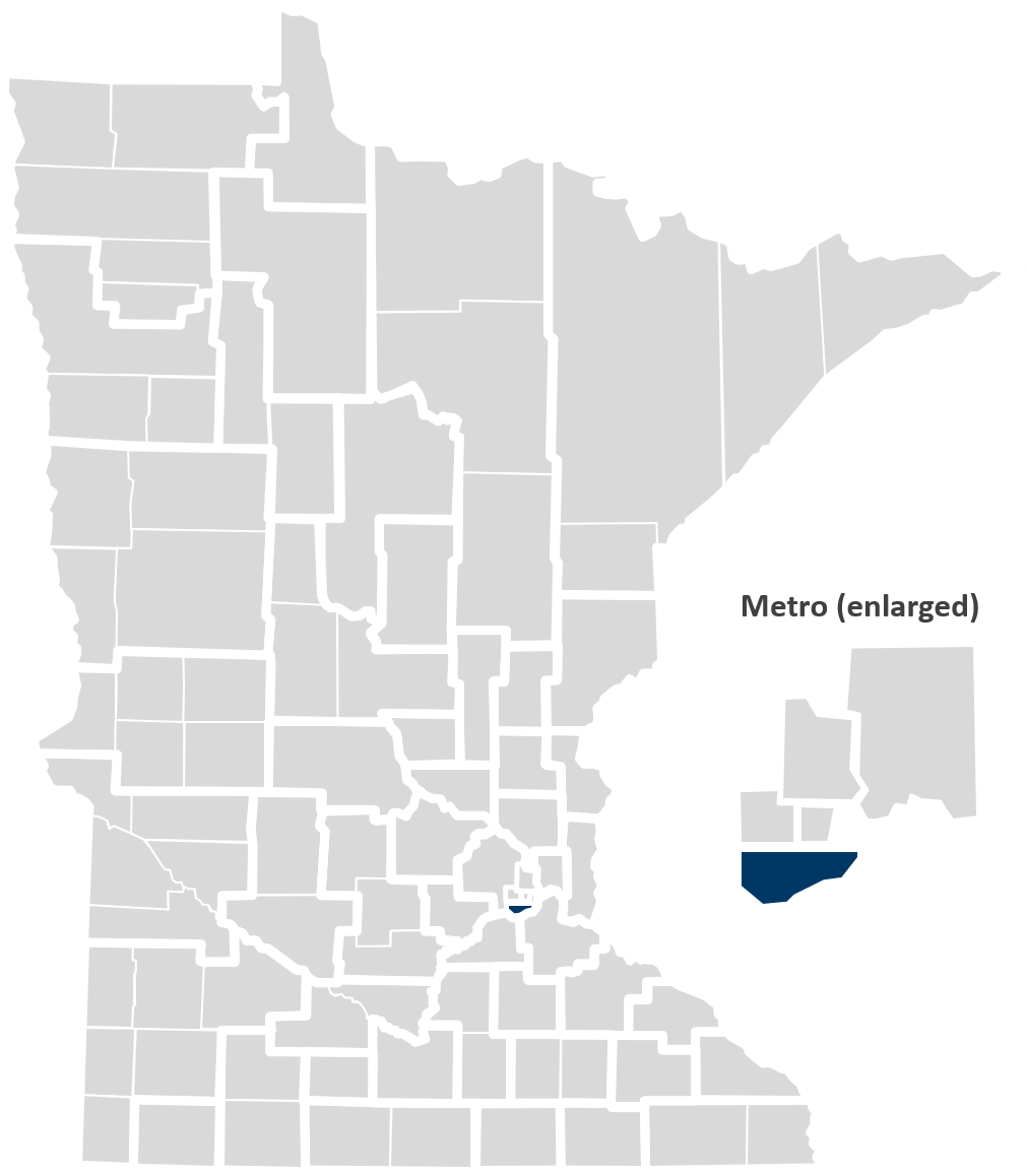 Map of this community health board's location in Minnesota