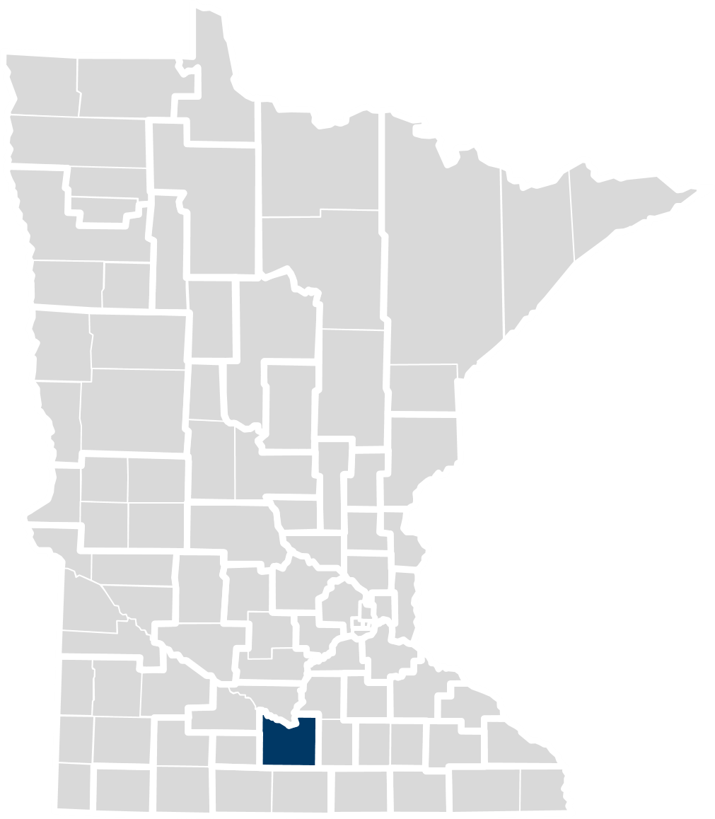 Map of this community health board's location in Minnesota