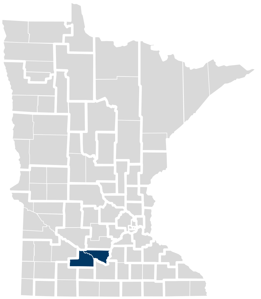 Map of this community health board's location in Minnesota