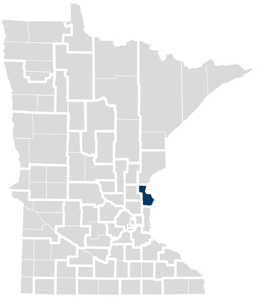 Map of this community health board's location in Minnesota