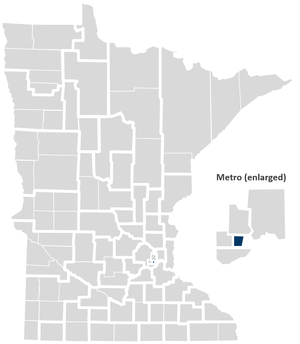 Map of this community health board's location in Minnesota