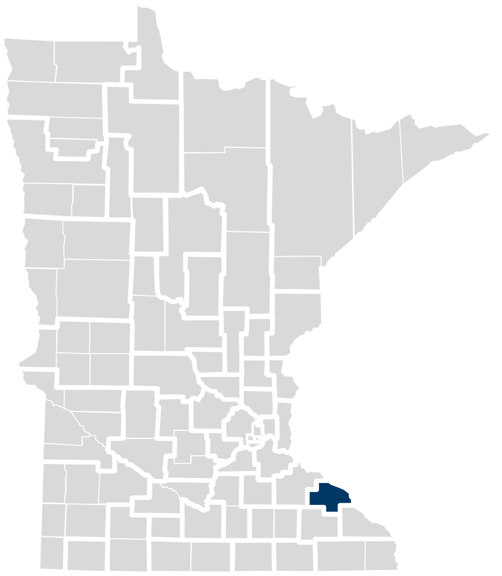 Map of this community health board's location in Minnesota