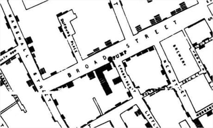 Map of London's Soho neighborhood