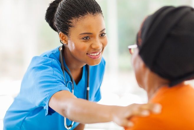 healthcare provider and patient
