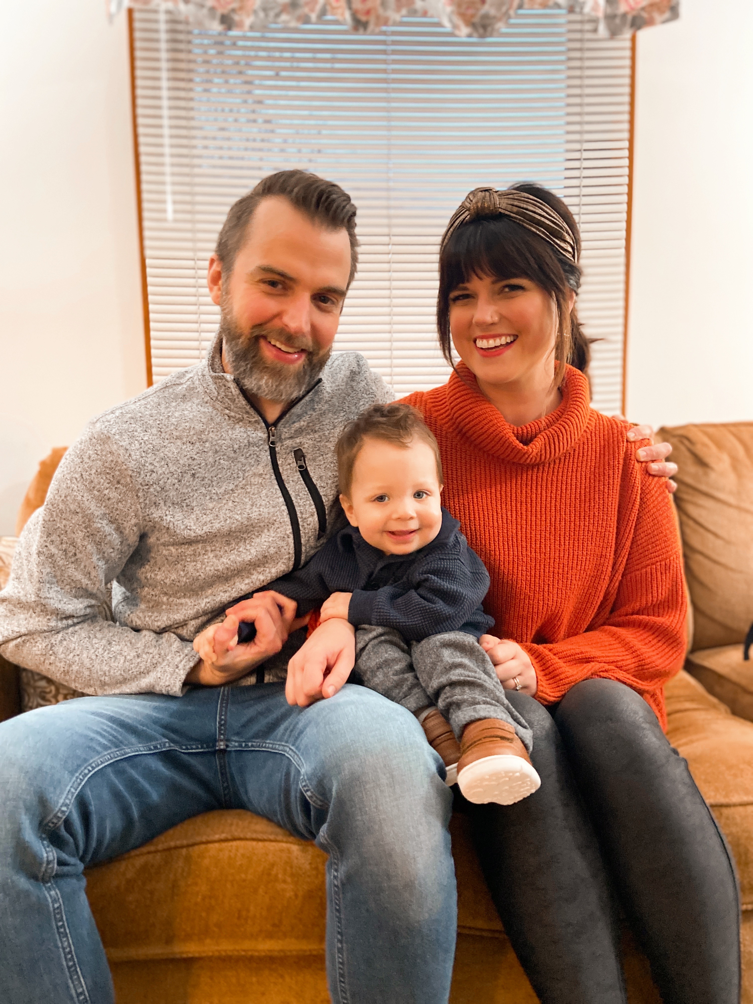 Andrea, her husband, and son