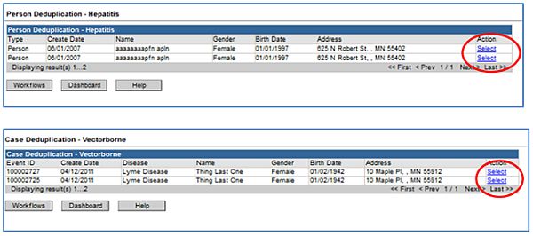 deduplication screen