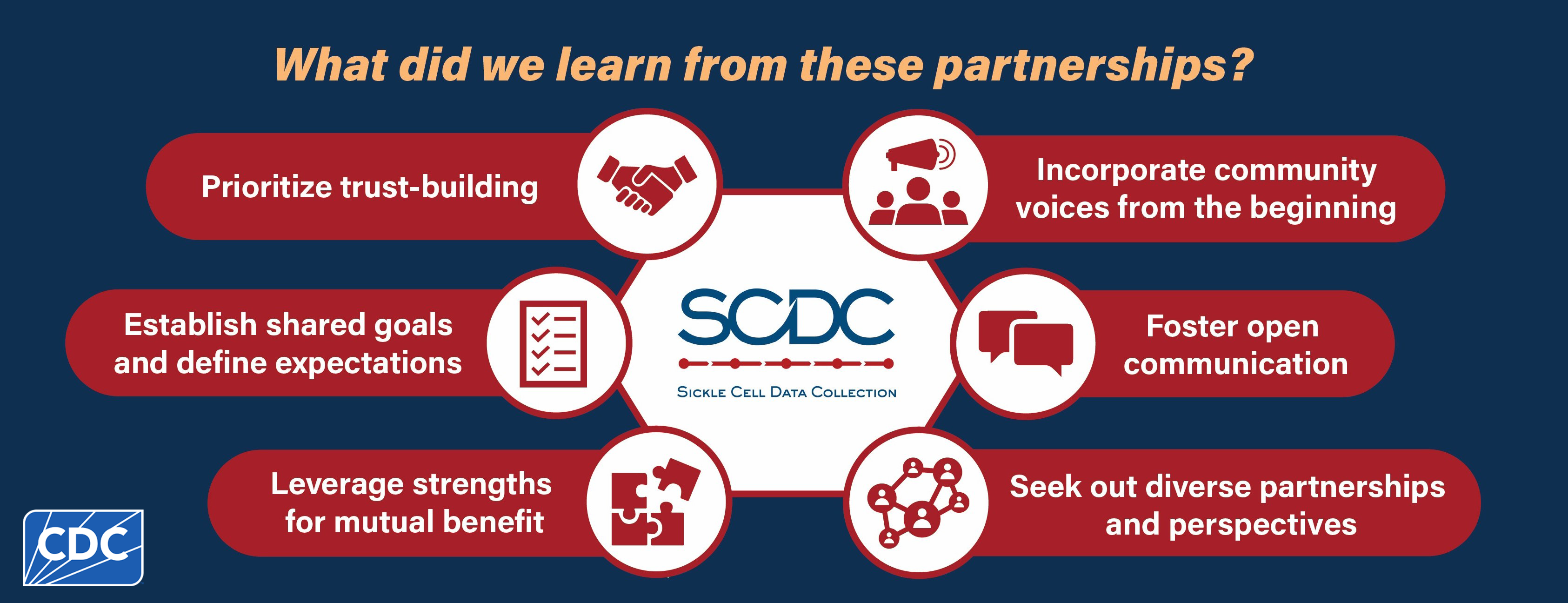 framework of 6 key findings from CBO and SCDC team partnerships. Read below for findings