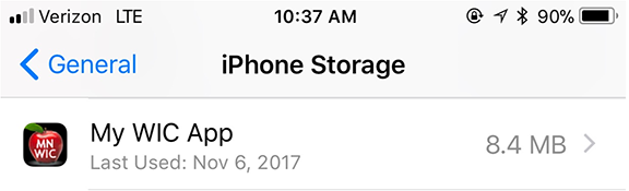 iPhone Storage