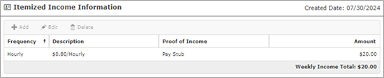 Incorrect Itemized Income in WINNIE